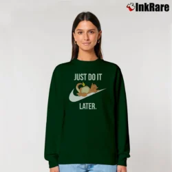 Women’s Pokemon Just Do It Later Charizard Relaxed Sweatshirt in forest green | Soft, Laid-Back Vibe