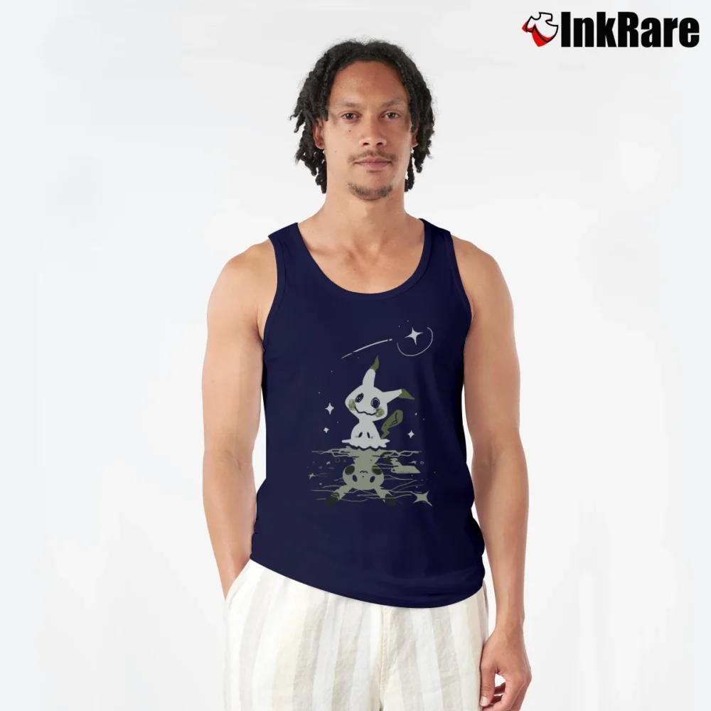 Men’s Pokemon Mimikyu Character Tank Top in navy | Breathable, Active-Friendly Design