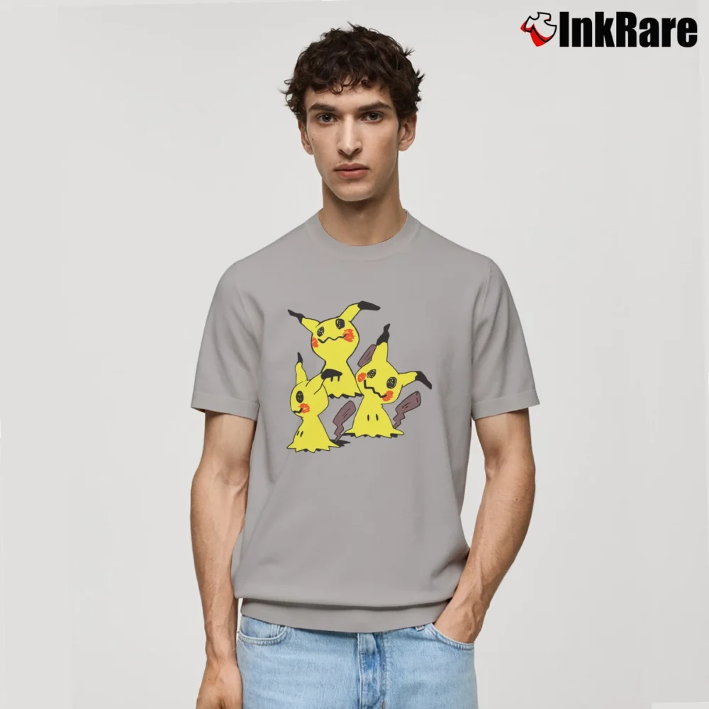 Men’s Pokemon Mimikyu Three Pack Adult Classic T-Shirt in sport grey | Soft, Breathable Everyday Wear