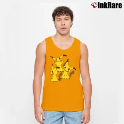 Men’s Pokemon Mimikyu Three Pack Adult Tank Top in orange | Breathable, Active-Friendly Design