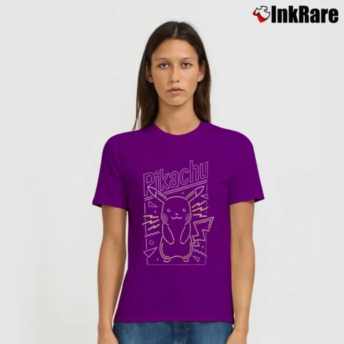 Pokemon Pikachu Neon Women’s Signature Tee in purple – Effortless Style Women’s Pokemon Pikachu Neon Signature T-Shirt in purple | Soft, Flattering Fit
