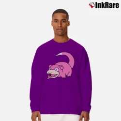 Men’s Pokemon Slowpoke Classic Character Long-Sleeve Shirt in purple | Sleek, Lightweight, Year-Round Wear