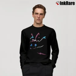 Men’s Pokemon Sylveon Shadow Character Long-Sleeve Shirt in black | Sleek, Lightweight, Year-Round Wear