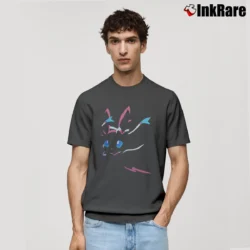 Men’s Pokemon Sylveon Shadow Character Classic T-Shirt in charcoal | Soft, Breathable Everyday Wear