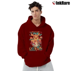 Men’s Pokemon Zone Classic Graphic Pullover Hoodie in maroon | Cozy, Durable, Modern Fit