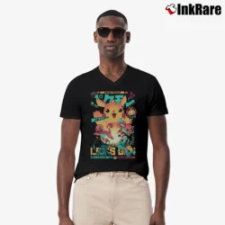 Men’s Pokemon Zone Classic Graphic V-Neck Tee in black | Sharp, Breathable, Everyday Staple