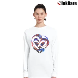 Women’s Polyamory Pride Dragon Graphic LGBTQ Long-Sleeve Top in white | Sleek, Versatile, All-Season