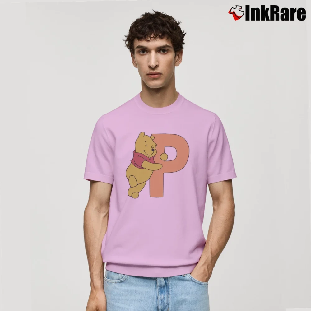 Men’s Pooh And Tigger Disney Cartoon Character 90s Classic T-Shirt in light pink | Soft, Breathable Everyday Wear