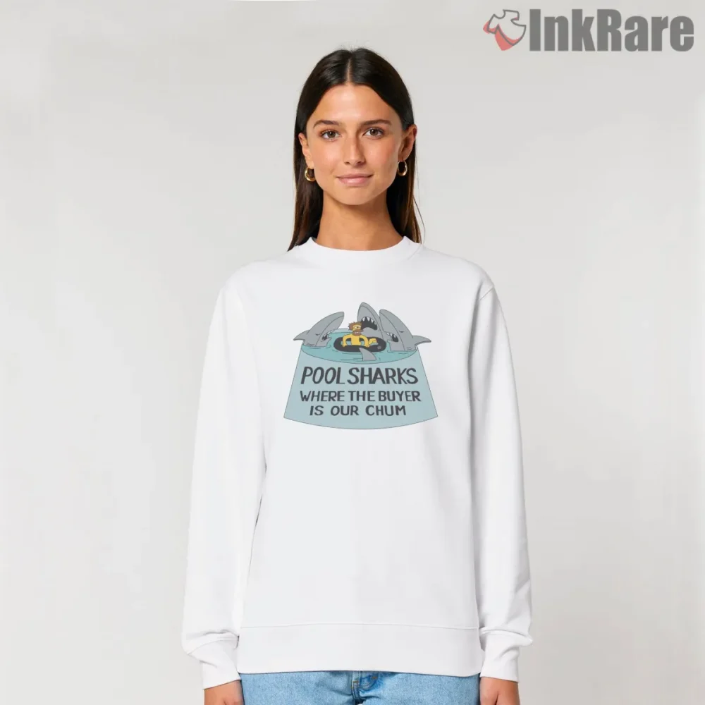 Pool Sharks Simpsons Dark Humor Business Parody Shirt on graphic shirt for women graphic tee