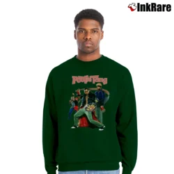 Men’s Pootie Tang Graphic Crewneck Sweatshirt in forest green | Cozy Fabric, Clean Style