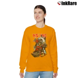 Women’s Pop Gone Metal Funny Graphic Relaxed Sweatshirt in orange | Soft, Laid-Back Vibe