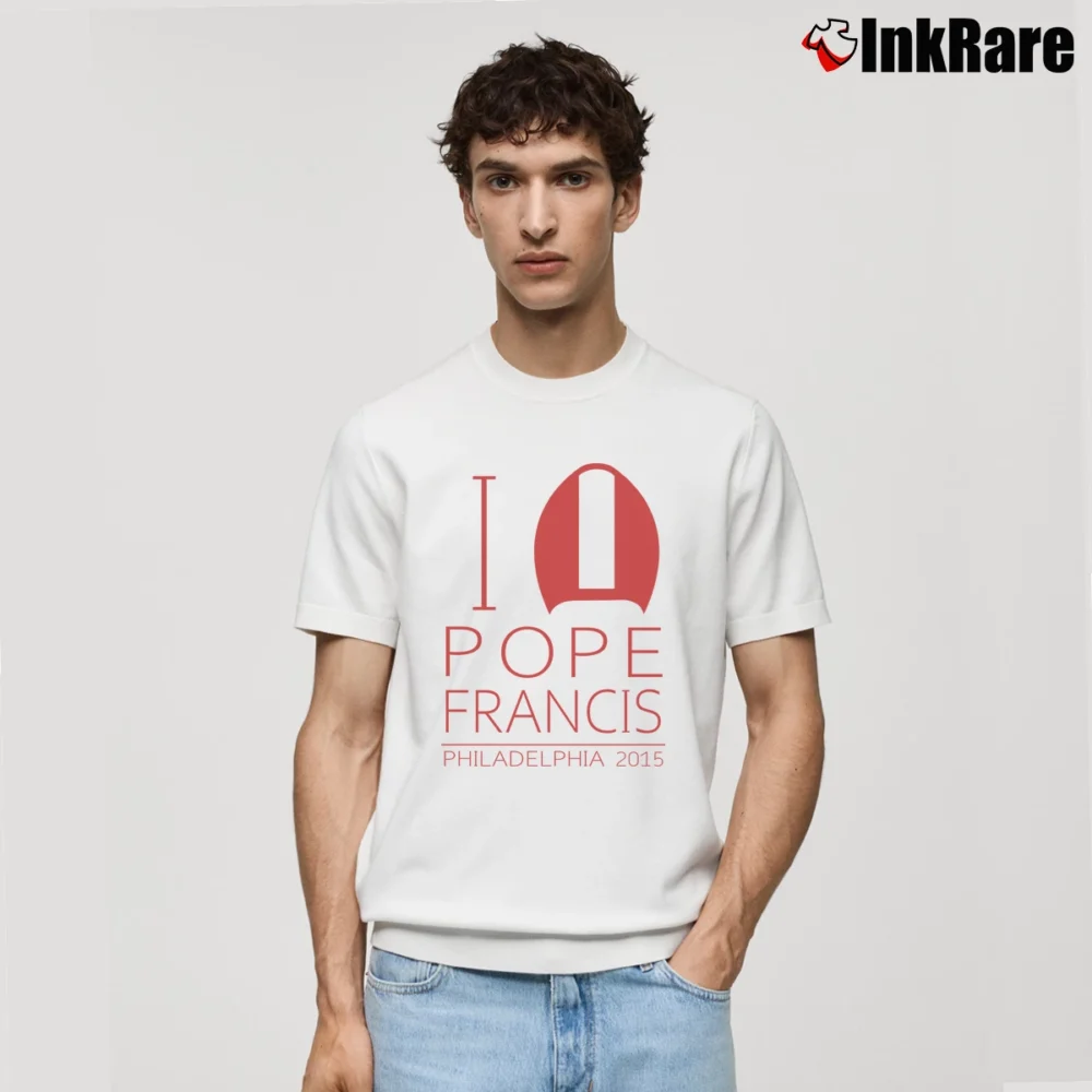 Men’s Pope Francis Philadelphia 2015 Commemorative Classic T-Shirt in white | Soft, Breathable Everyday Wear