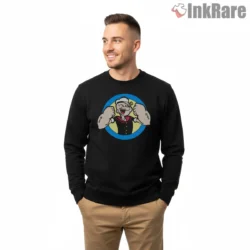 Popeye Blue Ring Double Flex Shirt on graphic shirt for men graphic tee
