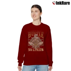 Women’s Popeye Hustle No Limits Graphic Relaxed Sweatshirt in maroon | Soft, Laid-Back Vibe