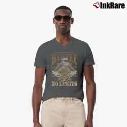 Men’s Popeye Hustle No Limits Graphic V-Neck Tee in charcoal | Sharp, Breathable, Everyday Staple