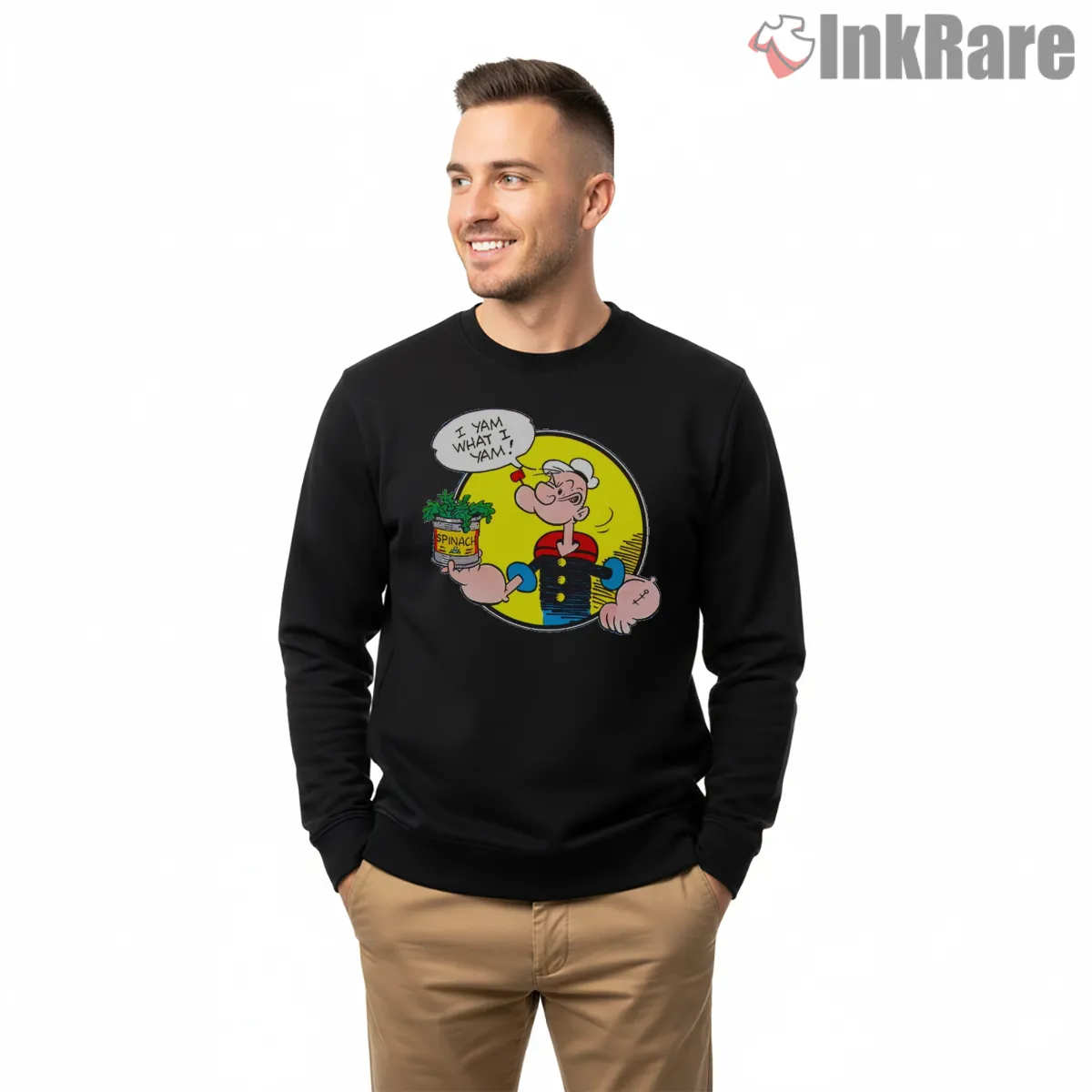 Popeye I Yam What I Yam Spinach Burst Shirt Popeye I Yam What I Yam Spinach Burst Shirt on graphic shirt for men graphic tee