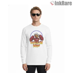 Popeye Iron Hero Armor Parody Shirt on white long sleeve shirt for men graphic tee
