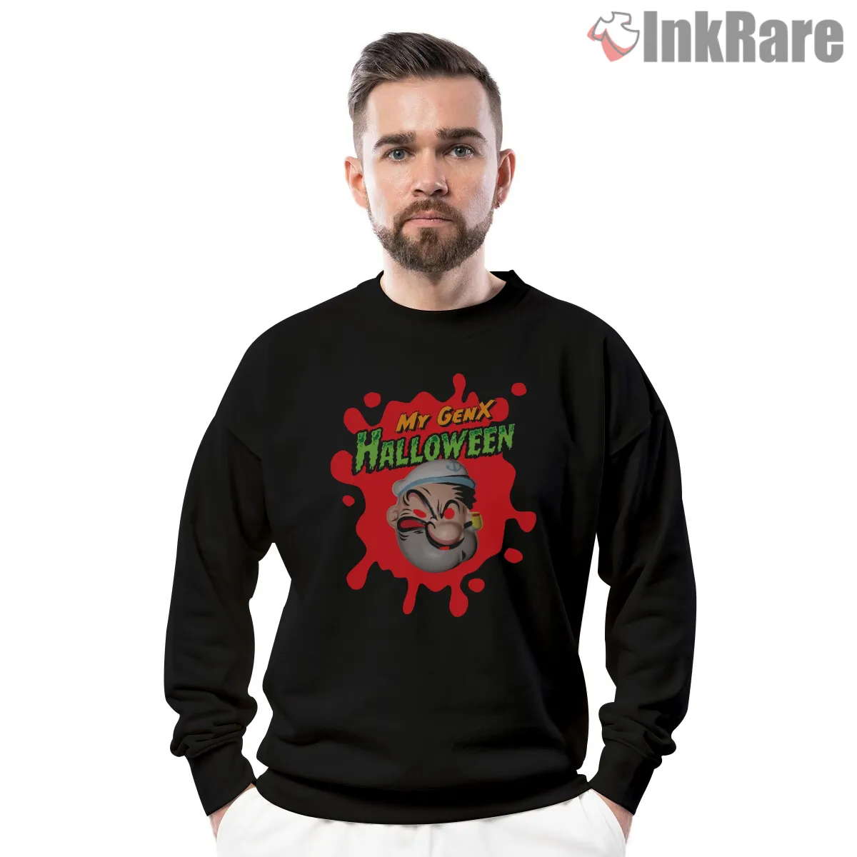 Popeye My Gen X Halloween Mask Shirt on graphic shirt for men graphic tee