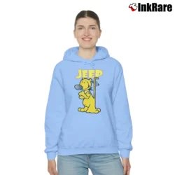 Women’s Popeye The Sailor Man Jeep Comic Cozy Hoodie in light blue | Warm, Structured, Stylish