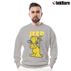 Men’s Popeye The Sailor Man Jeep Comic Crewneck Sweatshirt in sport grey | Cozy Fabric, Clean Style