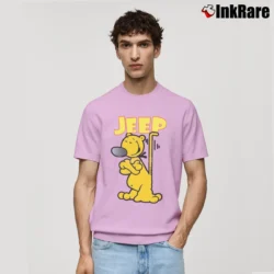 Men’s Popeye The Sailor Man Jeep Comic Classic T-Shirt in light pink | Soft, Breathable Everyday Wear