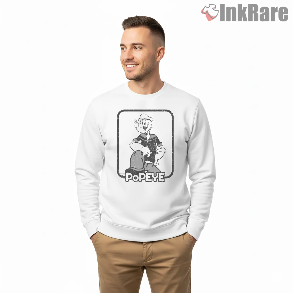 Popeye Vintage Black And White Frame Shirt Popeye Vintage Black And White Frame Shirt on graphic shirt for men graphic tee