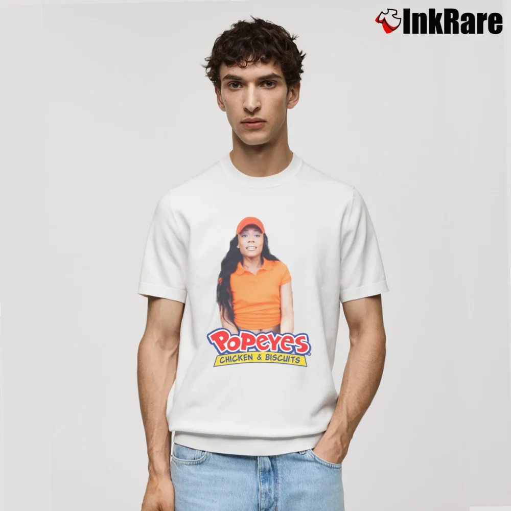 Men’s Popeyes Chicken And Biscuits Funny Graphic Classic T-Shirt in white | Soft, Breathable Everyday Wear