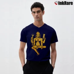 Men’s Porno For Pyros 90s Alt Rock Tour V-Neck Tee in navy | Sharp, Breathable, Everyday Staple