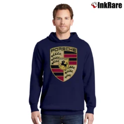 Men’s Porsche Car Logo Pullover Hoodie in navy | Cozy, Durable, Modern Fit