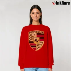 Women’s Porsche Car Logo Relaxed Sweatshirt in red | Soft, Laid-Back Vibe