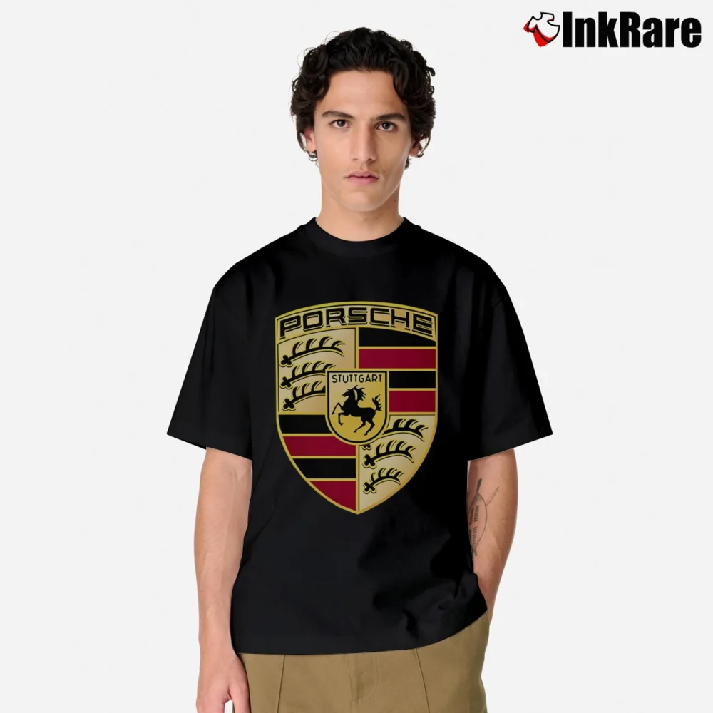 Men’s Porsche Car Logo Classic T-Shirt in black | Soft, Breathable Everyday Wear