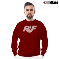 Men’s Porsche Ruf Logo Automotive Crewneck Sweatshirt in maroon | Cozy Fabric, Clean Style