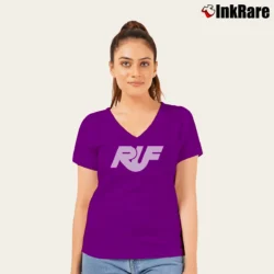 Women’s Porsche Ruf Logo Automotive V-Neck Tee in purple | Chic Neckline, Soft Texture