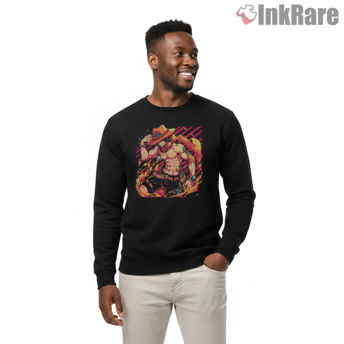 Portgas D Ace Flaming Pirate Warrior Anime Shirt on graphic shirt for men graphic tee