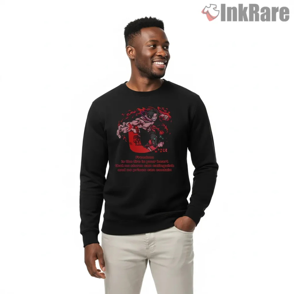 Portgas D Ace Freedom Flame Pirate Anime Shirt on graphic shirt for men graphic tee