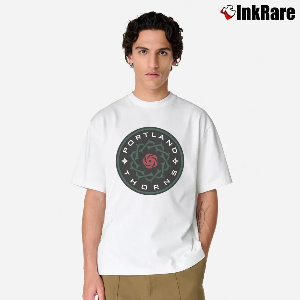 Men’s Portland Thorns Fc Logo Classic T-Shirt in white | Soft, Breathable Everyday Wear