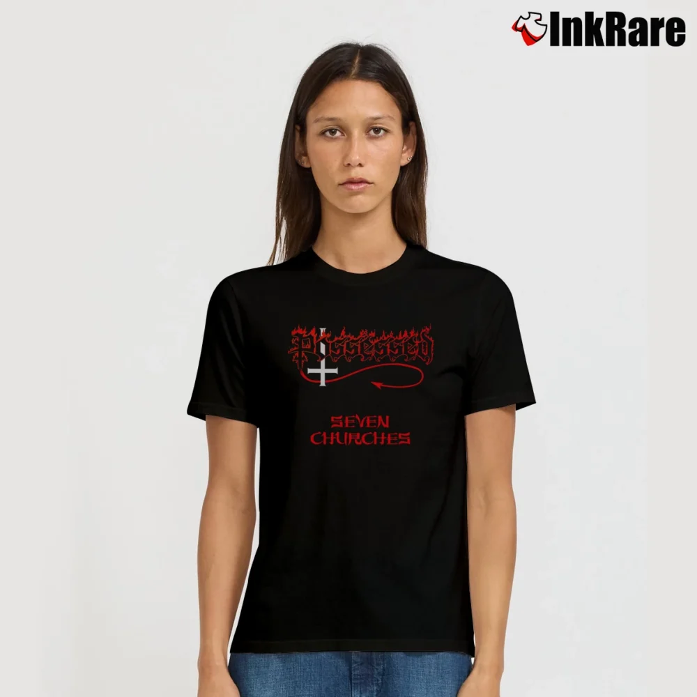Women’s Possessed Band Death Metal Logo Signature T-Shirt in black | Soft, Flattering Fit