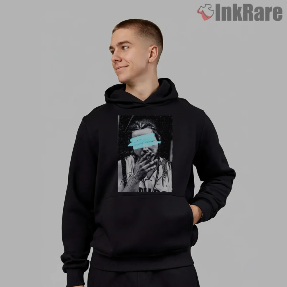 Post Malone Blurred Portrait Streetwear Shirt on black hoodie for men graphic tee