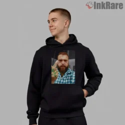 Post Malone Checkered Selfie Street Shirt on black hoodie for men graphic tee