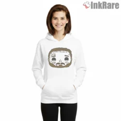 Post Malone Chibi Cartoon Round Face Portrait Shirt on white hoodie for women graphic tee