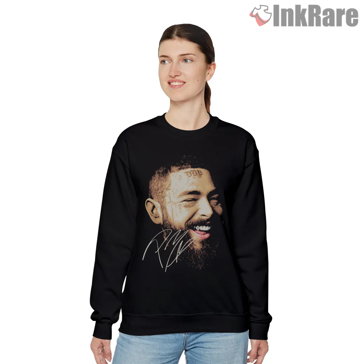 Post Malone Close Up Signature Smile Shirt Post Malone Close Up Signature Smile Shirt on graphic shirt for women graphic tee