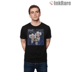 Post Malone Cowboy Suit 80s Rap Trio Shirt on black short sleeve shirt for men graphic tee
