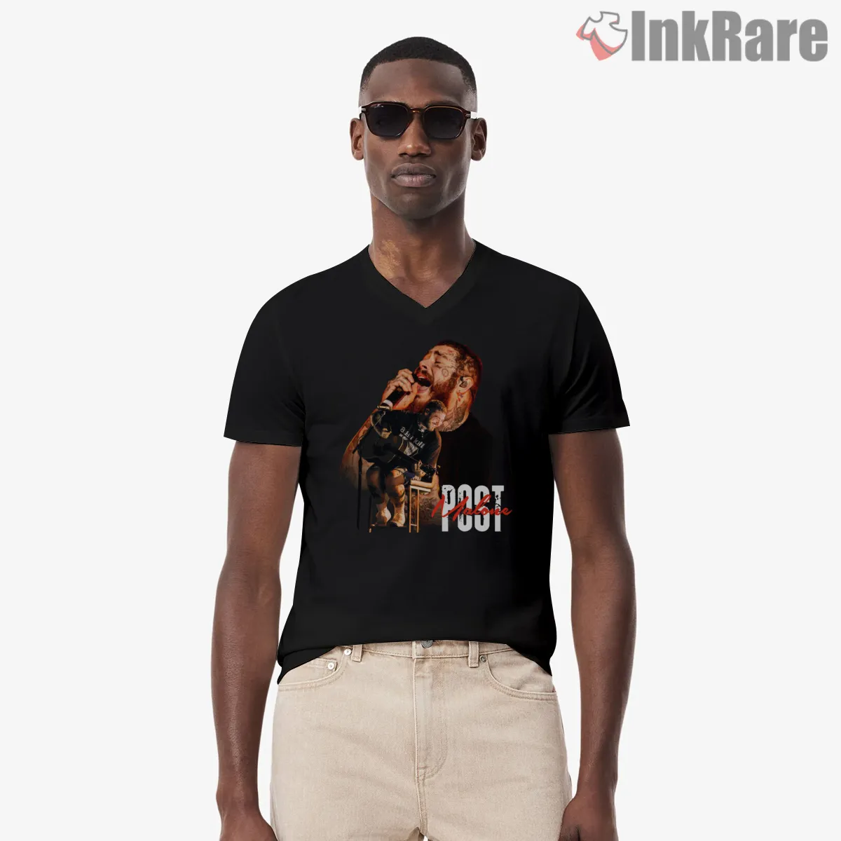 Post Malone Crowd Surf Live Show V Neck Black Post Malone Crowd Surf Live Show Shirt on black v-neck shirt for men graphic tee