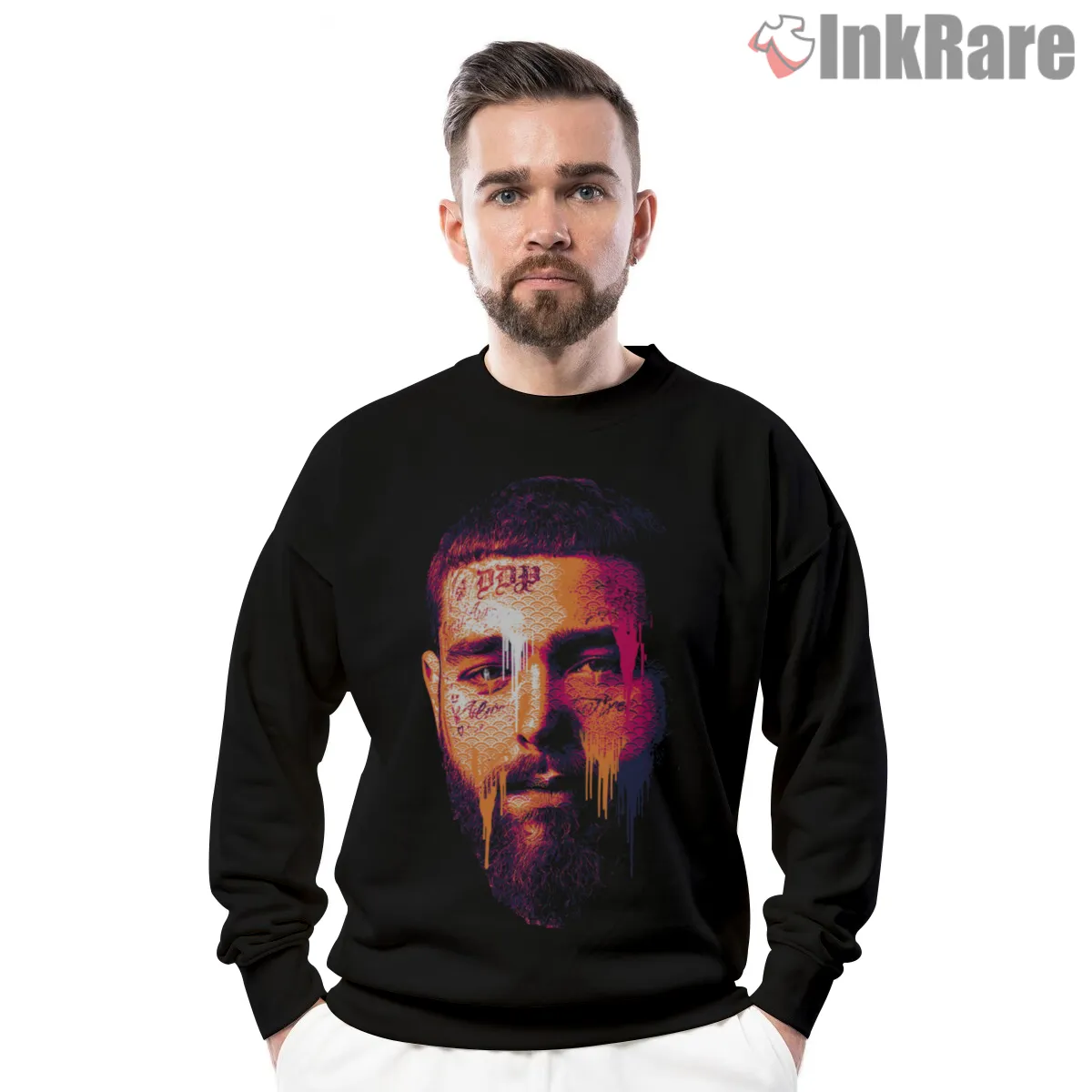 Post Malone Double Exposure Neon Portrait Shirt Post Malone Double Exposure Neon Portrait Shirt on graphic shirt for men graphic tee