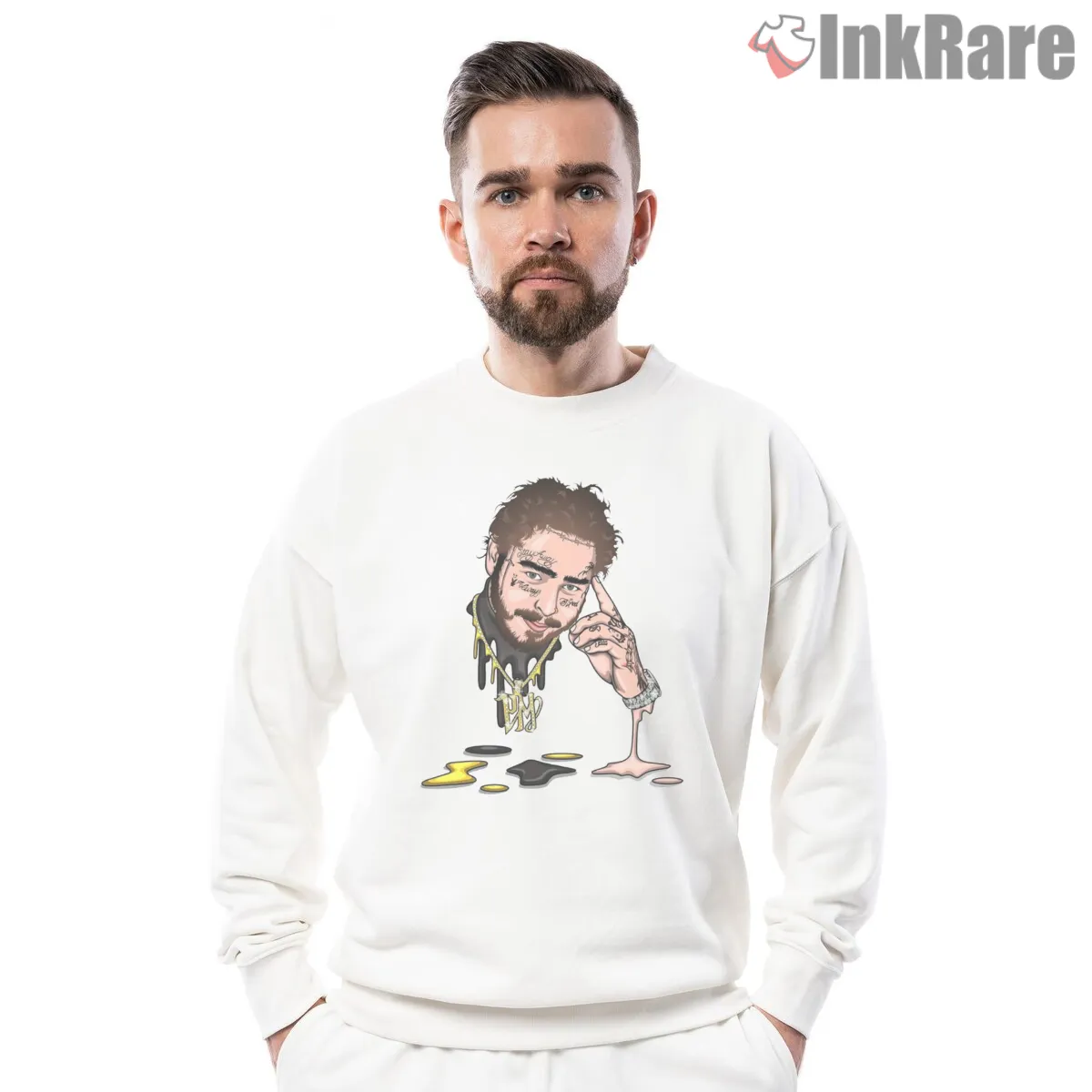 Post Malone Dripping Ink Cartoon Portrait Shirt Post Malone Dripping Ink Cartoon Portrait Shirt on graphic shirt for men graphic tee