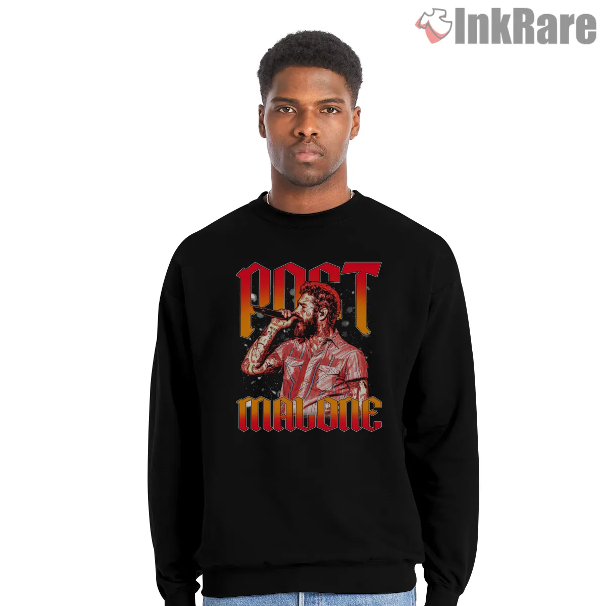 Post Malone Fiery Stage Portrait Shirt on graphic shirt for men graphic tee