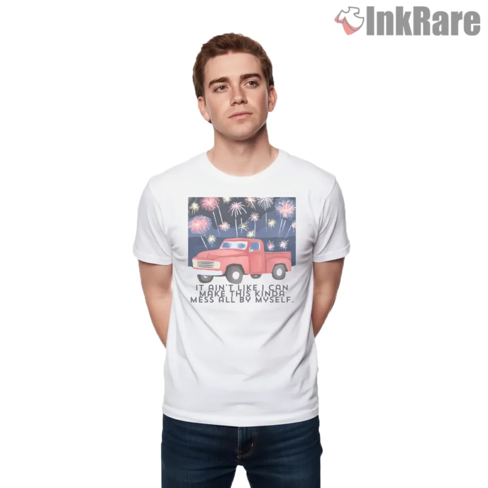 Post Malone I Had Some Help Fireworks Trucking Shirt on white short sleeve shirt for men graphic tee