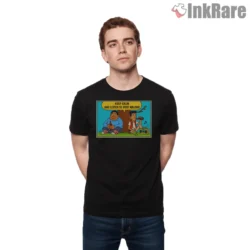 Post Malone Keep Calm Cartoon Listening Shirt on black short sleeve shirt for men graphic tee