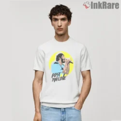 Post Malone Maestro Microphone Performance Shirt on white short sleeve shirt for men graphic tee