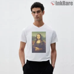 White v neck style with fan favorite print